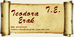 Teodora Erak vizit kartica